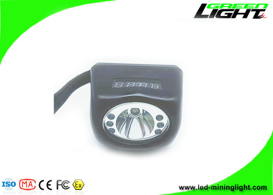 Wasserdichter 8000lux Digital Schirm-Bergmann Headlamp Rechargeable 221lum IP68 15 Stunden lang Arbeitszeit