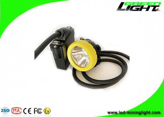10000 Lux 216 Lumen 7800 MAh Kabelgebundene LED-Minenkappenlampe USB-Aufladung mit Warnfunktion für niedrigen Stromverbrauch Miner-Stirnlampe