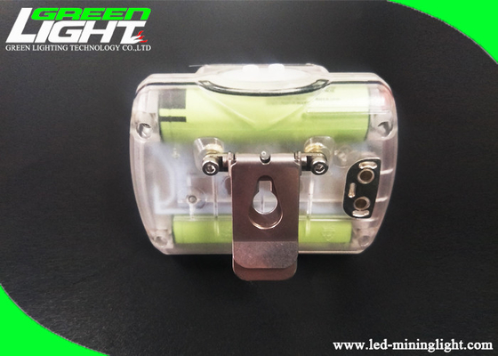 15000lux Compact LED Miners Cap Lamp IP67 Wasserdichtes transparentes ABS mit OLED-Display
