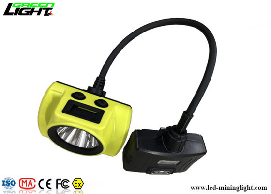 Halb kabelgebundene LED-Minenkappenlampe 18000 Lux 3,7 V Leichtgewicht mit Warnlicht