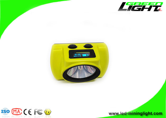 18000Lux OLED-Bildschirm LED-Bergmann-Scheinwerfer Magnetischer wiederaufladbarer USB-ABS / PC-Lampenkörper
