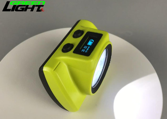 Tragbare LED-Bergmannskappenlampe 18000 Lux OLED-Bildschirm 6800 mA Lithiumbatterie