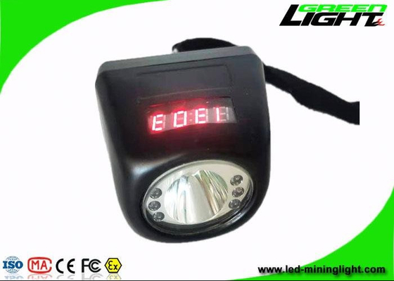 4.5Ah wieder aufladbare drahtlose Bergbaukopfleuchte 4000Lux 1.3W mit Sicherheits-Seil-Digital-Schirm