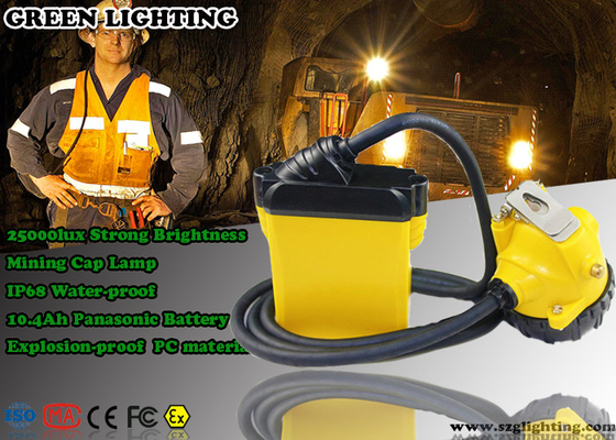 Bergmann der Kohlen-10.4AH Hard Hat Light schnürte Art 25000 Lux Strong Brightness