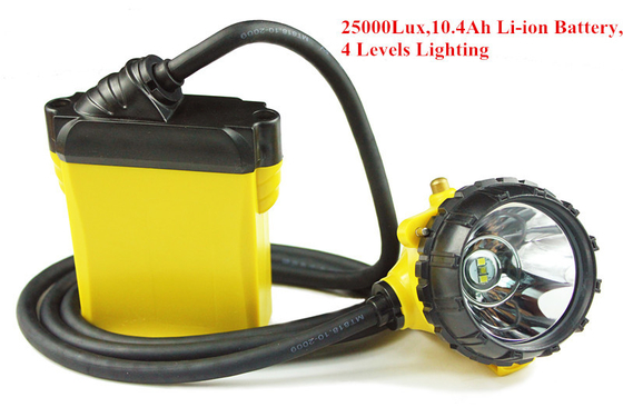 Beleuchten wasserdichte Bergmänner 10.4AH, 25000 Lux Strong Brightness Miners Lamp 