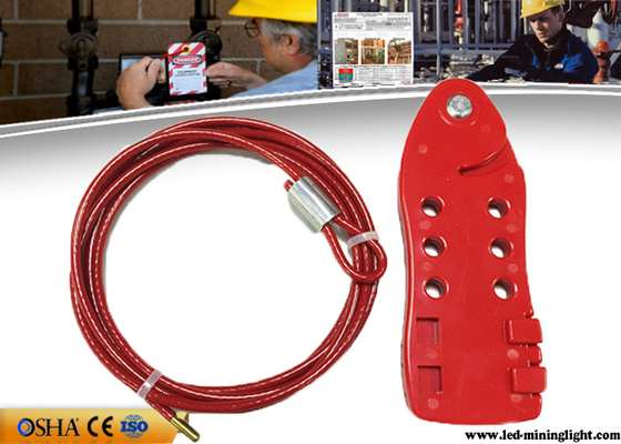 Rotes Kabel schließen heraus PC Körper-Edelstahl-Kabel 4 die verfügbaren Stück-Vorhängeschlösser zu