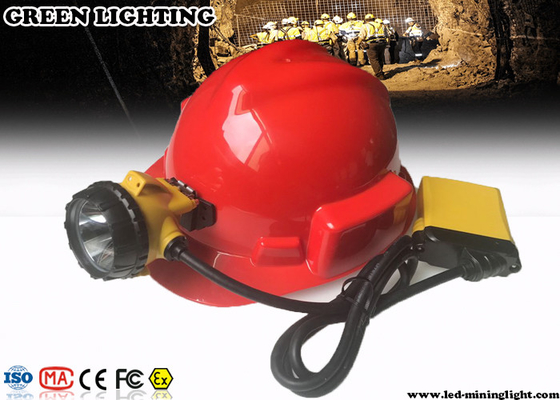 Untertagebergmann Cap Lamp, wieder aufladbarer LED-Scheinwerfer 3W 10.4Ah mit Warnlicht