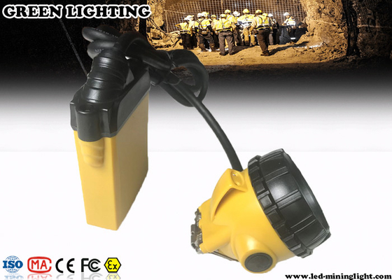 Untertagebergmann Cap Lamp, wieder aufladbarer LED-Scheinwerfer 3W 10.4Ah mit Warnlicht