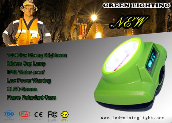 Grün 15000 Lux Cordless Mining Lights, Abbaukopf-Licht Oled-Schirm-LED