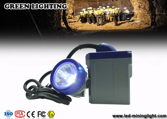 Messingbergmann-wieder aufladbarer geführter Scheinwerfer der Batterie-6.6Ah mit blauer PC Einfassung 10000lux Haupt-LED