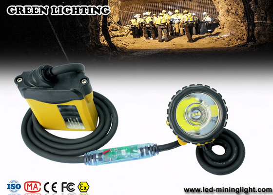 25000 Lux Waterproof LED Bergbaulicht mit dem Warnen des roten Lichtes auf Kabel
