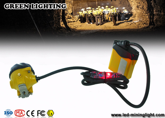 25000 Lux Waterproof LED Bergbaulicht mit dem Warnen des roten Lichtes auf Kabel