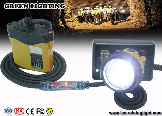 25000 Lux Waterproof LED Bergbaulicht mit dem Warnen des roten Lichtes auf Kabel