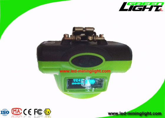 Der 13000 Lux-Bergbau-Kappe beleuchtet USB, das mit OLED-Schirm-Zeit-Datums-Anzeige wieder aufladbar ist
