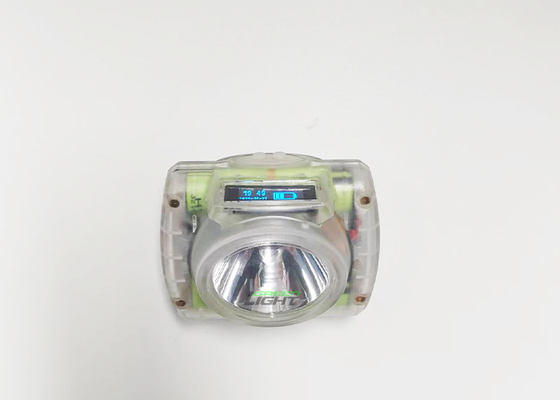 Explosionssichere Led-Strahllose Bergbauleuchte Wiederaufladbare IP68 Bergarbeiterkappenlampe 25000Lux mit OLED-Bildschirm