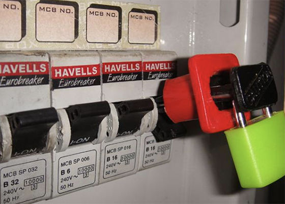 Nylon PA Mini Breaker Verriegelung Miniatur-Schaltkreislauf Verriegelung,Pin Out Standard elektrische Verriegelung