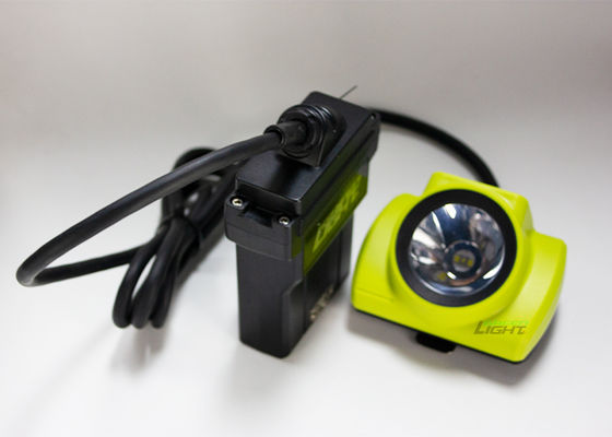 4.07W 14Ah Kabel-LED-Bergbaulicht IP68 Wasserdicht 25000lux Stoßbeständiges Bergbaukappenlampe mit OLED-Bildschirm für Kohle-Gold-Gesteinbergwerk