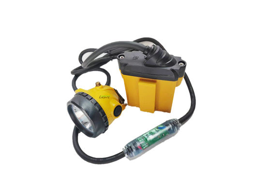 25000lux Led Miner Safety Cap Lamp 10,4Ah Wiederaufladbare SAMSUNG Batterie Miner Cap Lamp mit blinkendem Warnlicht