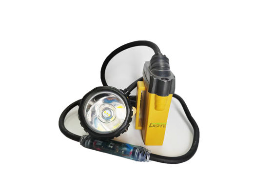 10,4 Ah wiederaufladbare Li-Ion-Batterie-Grubenhelm-Lampe IP68 wasserdichte 3W Bergbau-Kopfkappe mit SOS-Licht