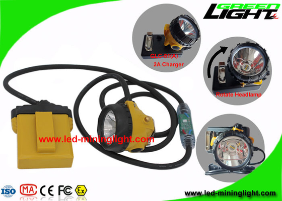 25000 Lux Waterproof Safety Coal Led-Bergmann-Kopfleuchte mit Kabel-Blitzlicht