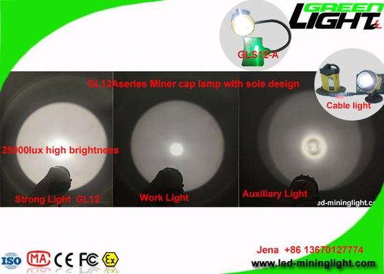 Hohe Helligkeit 25000 Lux Miners Helmet Light mit warnender Funktion PAS-geringer Energie