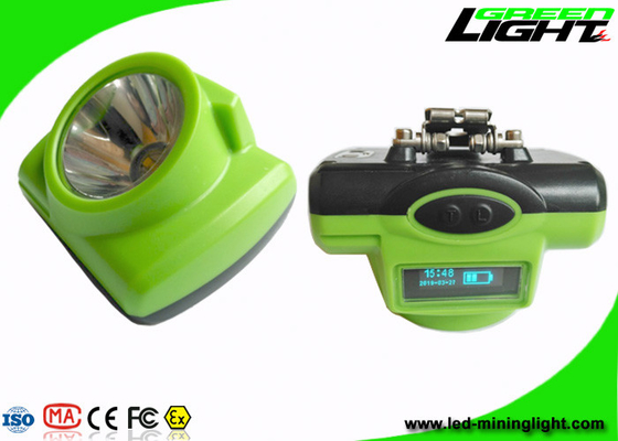 imprägniern drahtlose Bergbau-Kopfleuchten IP68 13000lux LED USB, das mit OLED-Schirm auflädt