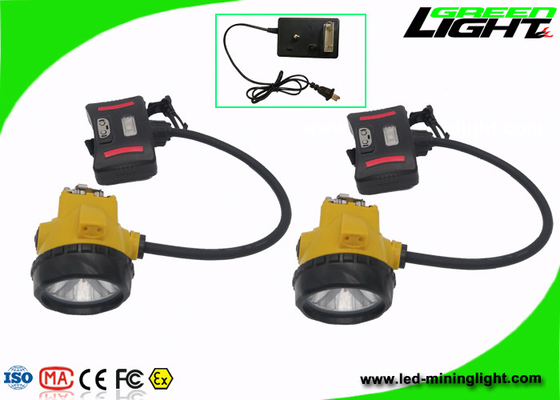 392g leichter Halb-geschnürter der Kopfleuchte-IP68 wasserdichter LED hoher Strahl Bergbau-des Scheinwerfer-15000Lux 1.7W flammhemmend