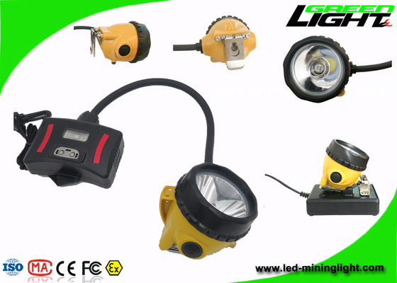 392g leichter Halb-geschnürter der Kopfleuchte-IP68 wasserdichter LED hoher Strahl Bergbau-des Scheinwerfer-15000Lux 1.7W flammhemmend