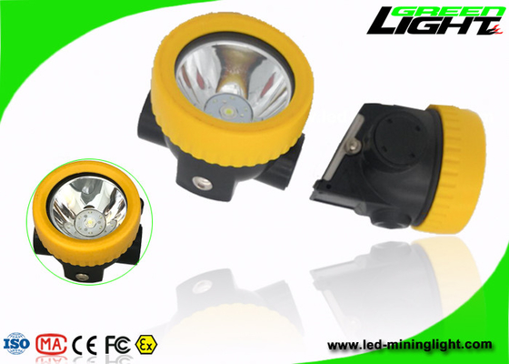 IP68 führte wasserdichte geführte Bergbaukopfleuchte, Schutzhelm Lichter ABS materielle Batterie 2.2Ah