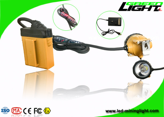 Führte wasserdichter Bergbauschutzhelm IP68 Helligkeits-Batterie-Zyklen 1200 der Licht-3.7V 25000lux