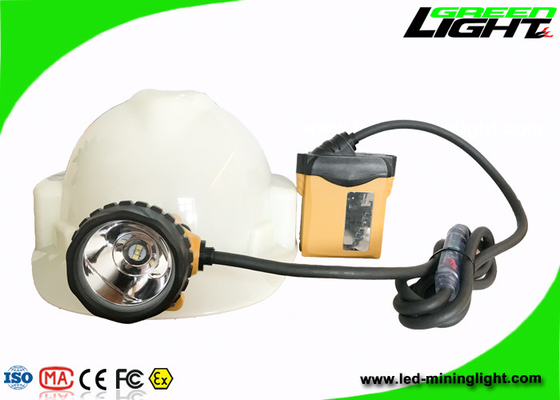 Führte wasserdichter Bergbauschutzhelm IP68 Helligkeits-Batterie-Zyklen 1200 der Licht-3.7V 25000lux