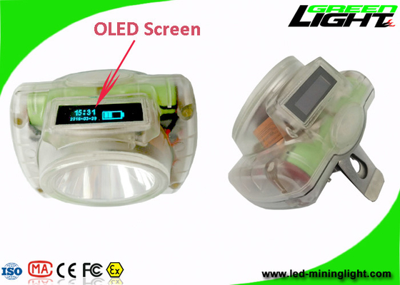 OLED-Schirm-drahtlose Kopfleuchte, 13000 Batterie Lux Led Mining Headlamps 6.2Ah IP 68