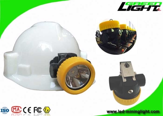 IP68 führte wasserdichte geführte Bergbaukopfleuchte, Schutzhelm Lichter ABS materielle Batterie 2.2Ah