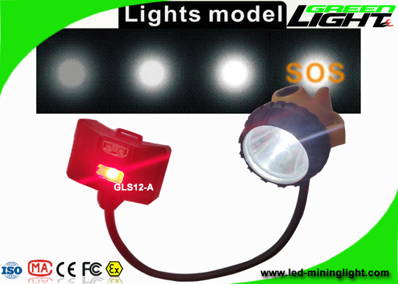 Hohe Helligkeits-Cree Led Headlamp Rechargeable Low-Energie-Warnung für Bergmann-halb- geschnürt