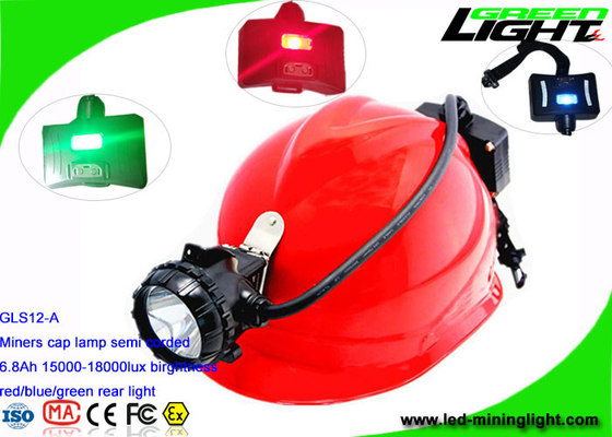 Halb geschnürter Kohlen-Bergmann Hard Hat Light 6.8Ah Li - Ion Battery With 2 SMD-Ersatzlichter