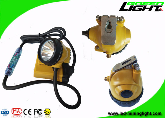 Bergbaukappe 10.4Ah IP68 beleuchtet 25000 Lux Minig Corded Cable With Warnung der geringen Energie