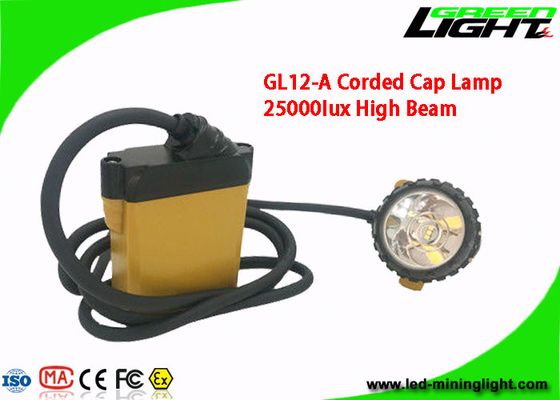 Kohlenhoher Strahl des kappen-Licht-Schutzhelm-10.4AH IP68 25000lux mit Ladegerät 2A