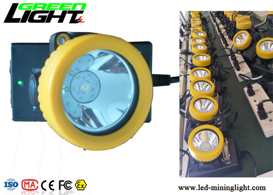 Wieder aufladbares Helligkeit IP68 wasserdichtes ABS Material der Bergmann-Schutzhelm-Lampen-5000lux