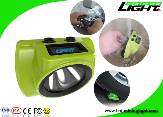 Oled-Schirm führte Scheinwerfer-Bergbau-Schutzhelm-Licht-Lithium-Batterie 6.8Ah 18000lux