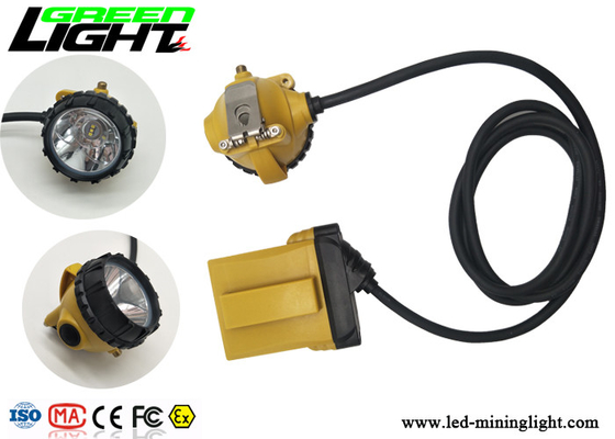 Der tragbare 25000 Lux Rechargeable LED Scheinwerfer, 10.4Ah schnürte Bergbaukopfleuchte IP68