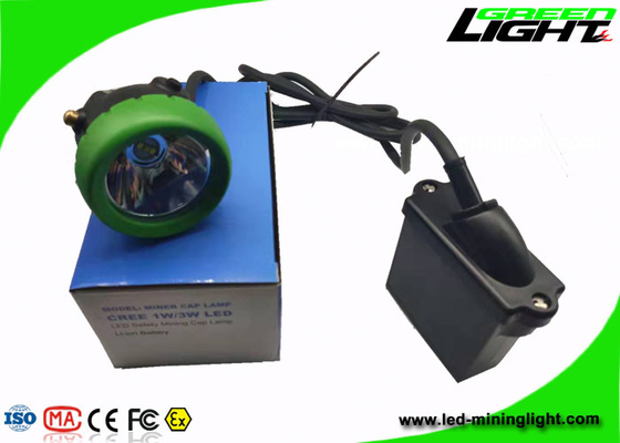 Kappe des Bergbau-10000lux beleuchtet hohe Helligkeit 216lum Li - Ion Battery Pack Light Weight