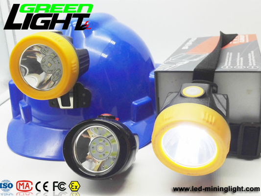 1200 Zyklen Bergbau-Schutzhelm-Lichter 6000 Lux-2.8Ah 110LUM
