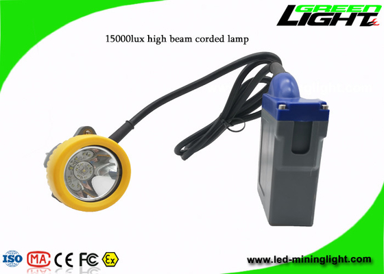 6.6Ah 1.67W 1000cycles führte Bergbaukopfleuchte 15000lux