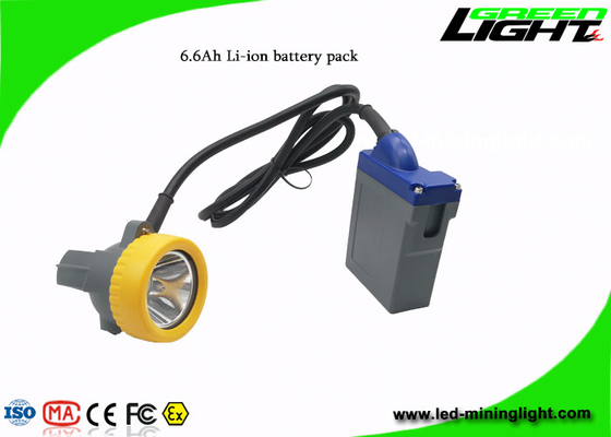 6.6Ah 1.67W 1000cycles führte Bergbaukopfleuchte 15000lux