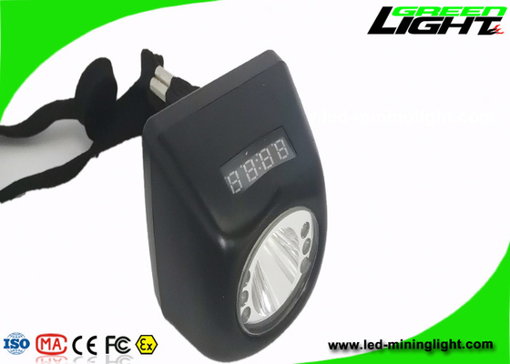 4.5Ah wieder aufladbare drahtlose Bergbaukopfleuchte 4000Lux 1.3W mit Sicherheits-Seil-Digital-Schirm