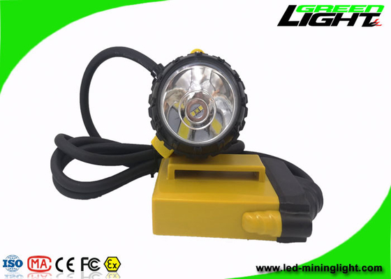 25000 Lux 10,4 Ah Wiederaufladbare LED-Bergbaulampe 800 mA Wasserdichter IP68-ABS-PC-Bergmannscheinwerfer mit Kabel