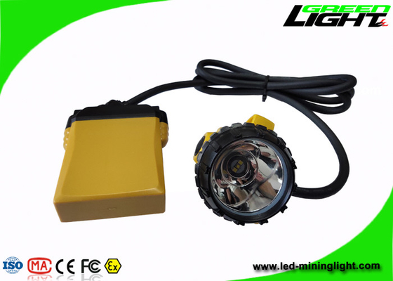 25000 Lux 10,4 Ah Wiederaufladbare LED-Bergbaulampe 800 mA Wasserdichter IP68-ABS-PC-Bergmannscheinwerfer mit Kabel