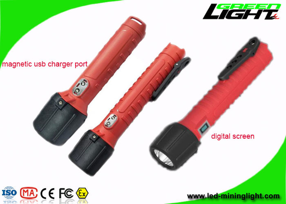 1300 Lumen LED-Taschenlampe USB wiederaufladbarer digitaler Bildschirm IP68 Anti-Explosiv-LED-Taschenlampe für den Außenbereich