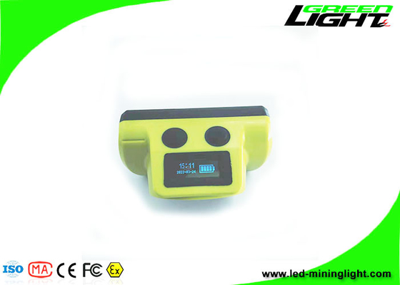 OLED-Bildschirm 18000 Lux LED Mining Cap Lights Explosionsgeschützter 6,8 Ah kabelloser wiederaufladbarer Bergmann-Scheinwerfer