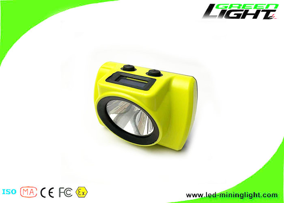 18000lux OLED-Bildschirm LED Mining Cap Lights Underground 6.8Ah Panasonic Miner Headlamp Wiederaufladbar für Tracking-System
